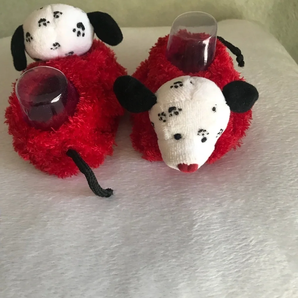 Rare Vintage Baby Dalmatian Puppy Slippers